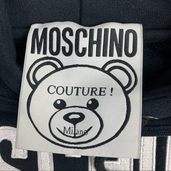 Moschino Playboy Teddy Bear Bunny Black Hooded Sweater - Picture 3 of 8